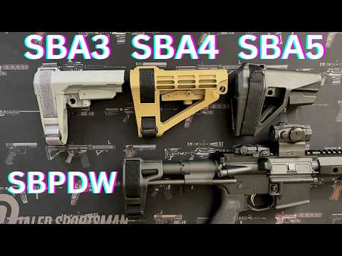 BRACE Yourself!...NEW SB Tactical SBA5 Pistol Stabilizing Brace vs SBA3 \u0026 SBA4. Which One Is BEST?