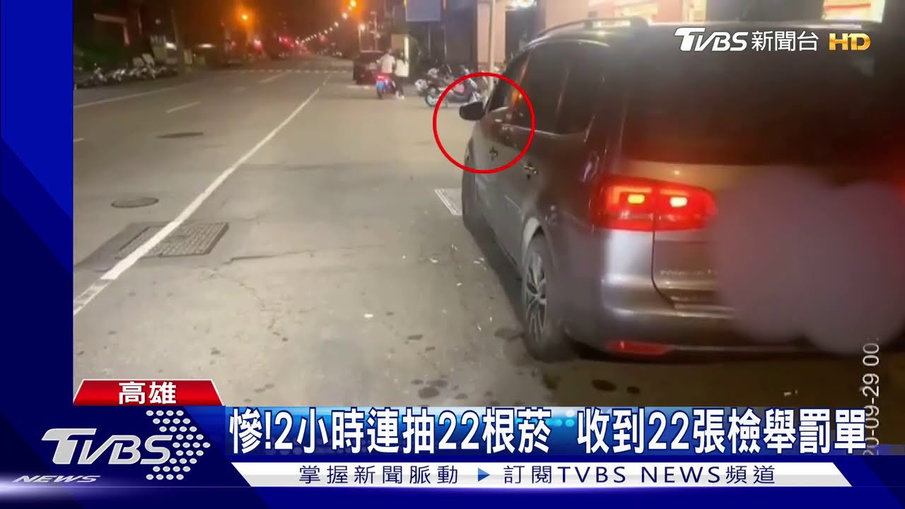 慘！2小時連抽22根菸　收到罰單噴26400元