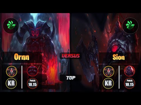 GrandMaster ORNN [Grasp of the Undying] (Top) VS  SION - Grandmaster KR Patch 10.15
