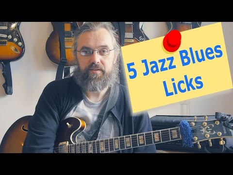5 Bb Jazz Blues licks - Jazz Guitar Lesson