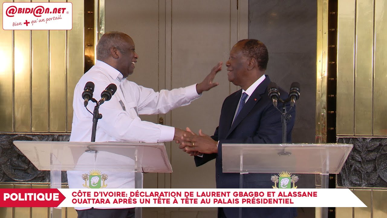 Côte d’ivoire: Déclaration de Laurent Gbagbo et Alassane Ouattara après un tête à tête au pala