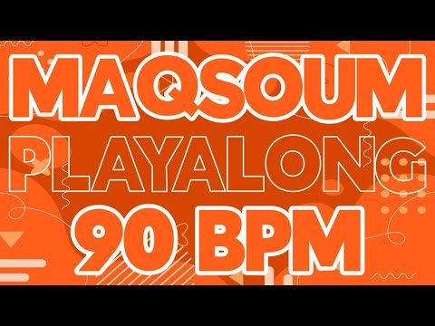 No Fills Maqsoum Rhythm Play Along (90bpm) | Frame Drum & Darbuka Practice Drills