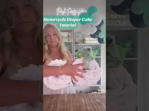 How to make a motorcycle diaper cake
