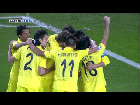 Golazo de Musacchio (1-1) en el FC Barcelona - Villarreal CF