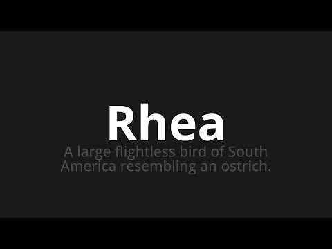 How to pronounce Rhea