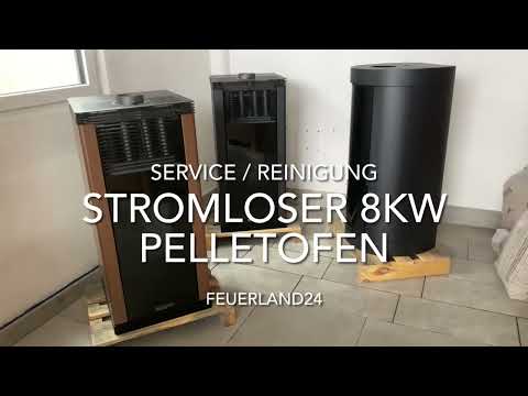 How do I service/clean the Jessy/Very 8kW pellet stove from feuerland24 (which doesn't require el...