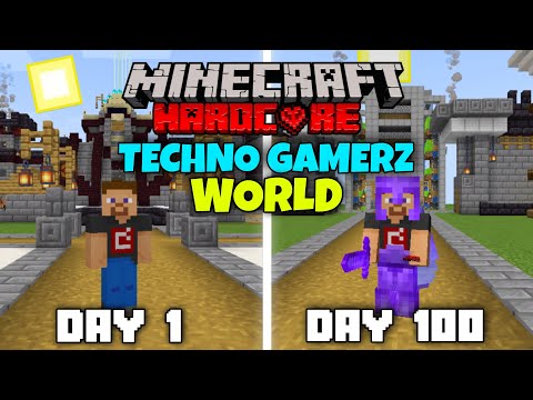 DCWolf Joy - I Survived 100 Days in Techno Gamerz Minecraft World (Hindi)
