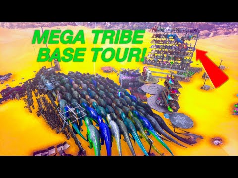 ARK OFFICIAL PVP |  NEW MEGA TRIBE BASE TOUR!?