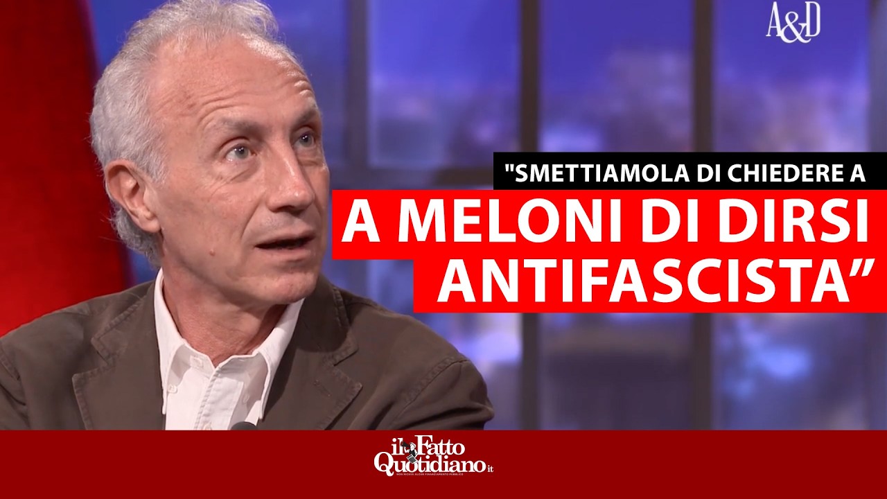 Travaglio sul Nove: “Basta chiedere a La Russa e Meloni di dichiararsi antifascisti"