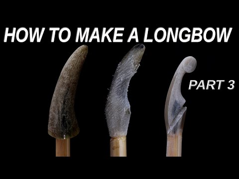 How to make a longbow part 3   How to carve Victorian horn nocks and put in a string groove