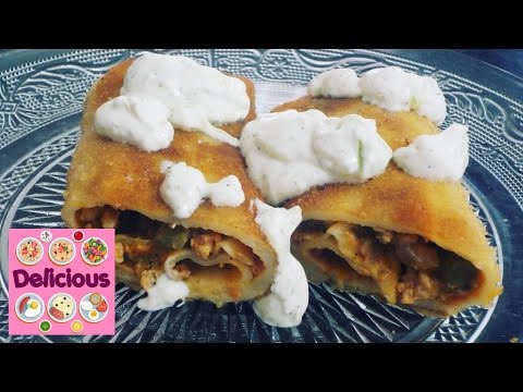 Homemade Pancakes Stuffed with Beef Recipe - How to make pancakes stuffed with beef - Delicious