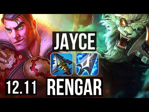 JAYCE vs RENGAR (TOP) | 2.3M mastery, 9/2/9, 400+ games, Godlike | NA Diamond | 12.11