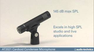 Video thumbnail for AT2021 Overview | Cardioid Condenser Stick Mic by Audio-Technica USA