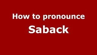 How to pronounce Saback