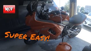 Very Easy Way To Empty A Motorcycle Gas Tank