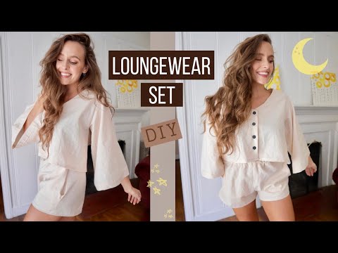 MAKING A LOUNGEWEAR SET (top + shorts DIY)