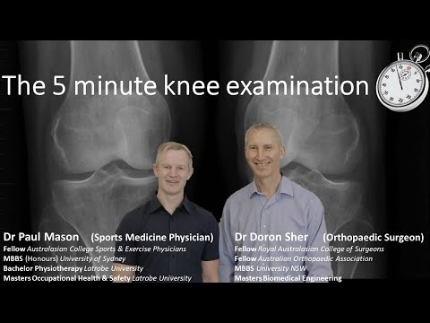 The 5 minute knee examination - all you need to know by a knee surgeon and sports doctor/physio.