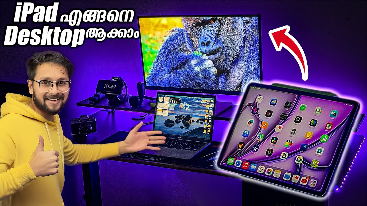 iPad ഒരു Mac പോലെ Use ചെയ്യാം ! Full Desk Setup with Accessories Guide Malayalam