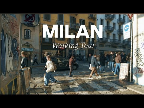Milan Navigli Walking Tour 4K 🇮🇹 | Scenic Canals, Street Life & Sunset Views