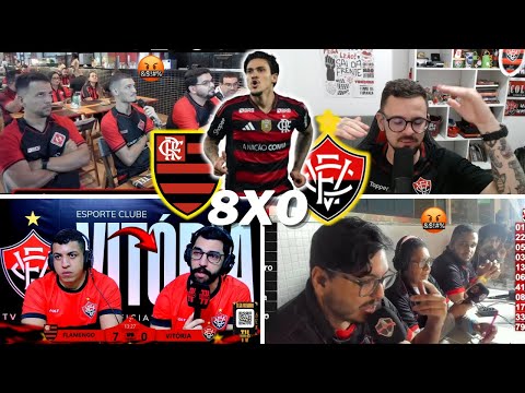 REAÇÕES DOS TORCEDORES DO VITÓRIA A GOLEADA DO MENGÃO | FLAMENGO 8 X 0 VITÓRIA | BRASILEIRÃO 2025