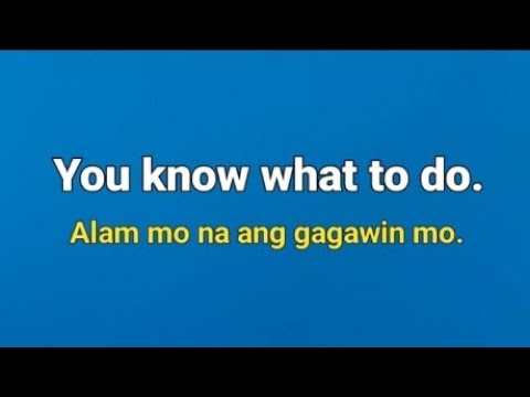 SIMPLE ENGLISH SENTENCES FOR DAILY USE | English-Tagalog Translation