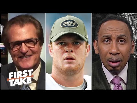 你是誰？"--斯蒂芬-A.不敢相信梅爾-基珀的薩姆-達諾德-噴氣機的拿下--First Take。 ('Who are you?!' - Stephen A. can't believe Mel Kiper's Sam Darnold-Jets take | First Take)