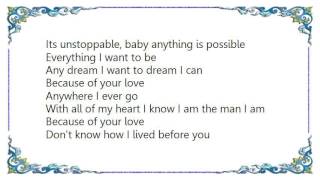 Kenny Chesney - Because of Your Love Lyrics