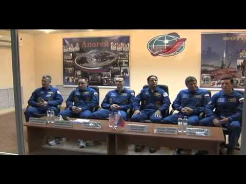 Expedition 29 30   Final Pre Launch Crew News Conference and Russian State Commission Meeting in Bai