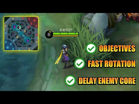 HAYABUSA HOW TO ROTATE AS A JUNGLER | HAYABUSA FAST ROTATION GAMEPLAY | NEW META ROTATION | MLBB