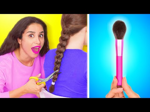 WEIRD WAYS TO SNEAK MAKEUP INTO CLASS || DIY Ideas To Sneak Anything Anywhere by 123 GO!
