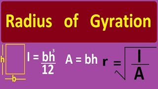 How to find Radius of Gyration | Example Solved