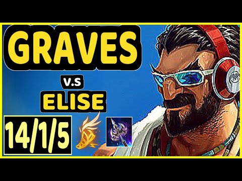 CINKROF (GRAVES) vs ELISE - 14/1/5 KDA JUNGLE GAMEPLAY - EUW Ranked MASTER