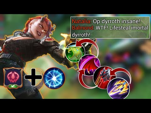 MAKE DYRROTH GOD MODE BY USING THIS BUILD AND SPELL|  INSANE LIFESTEAL.