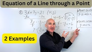 Find Equation of a Line Parallel to a Line Through a Given Point