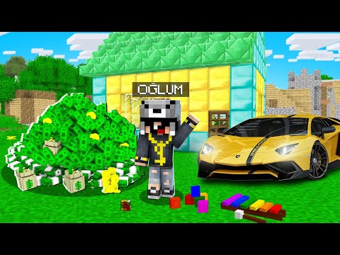 OĞLUM MİLYONER OLDU 🤑 - Minecraft