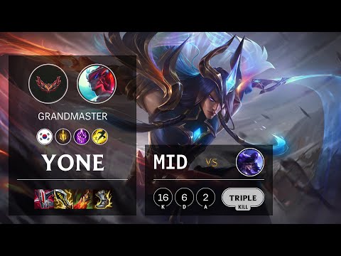 Yone Mid vs Ryze - KR Grandmaster Patch 12.5