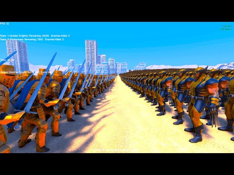 Golden Knights Vs Wolverine - Ultimate Epic Battle Simulator UEBS