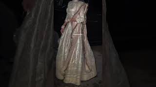 Handmade Ivory Bridal Lehenga Choli - Video 1