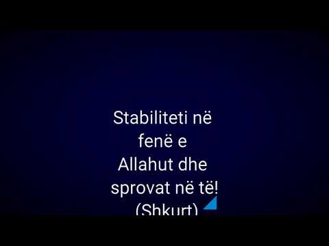 Stabiliteti dhe sprovat në fe!