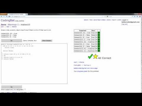 Codingbat Java Warmup 1 Solution Makes10