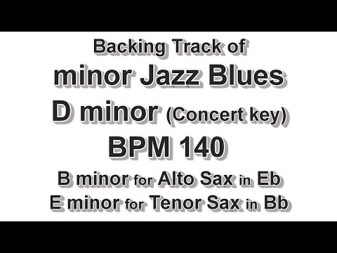 D minor Jazz Blues - BPM 140 - Backing Track