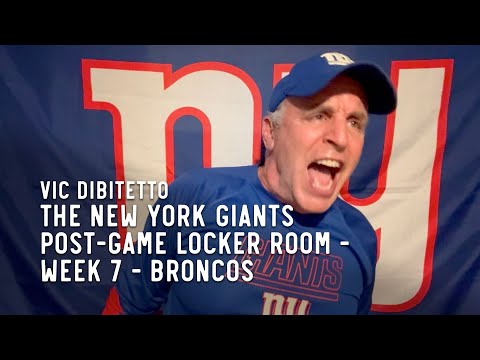 The New York Giants Post-Game Locker Room - Week 7 - Broncos