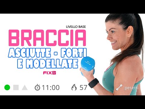 Esercizi Braccia Snelle e Sode Per Principianti! Esercizi Con Pesetti