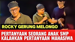 Download lagu MOMEN ROCKY GERUNG TERKEJUT, PERTANYAAN ANAK SMP SAMPAI MENGALAHKAN PERTANYAAN SEORANG MAHASIWA.  mp3
