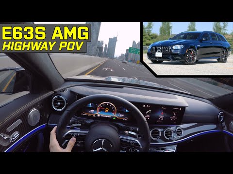 DISTRONIC PLUS IS AMAZING! 2021 Mercedes-AMG E63S Wagon - Highway POV Test Drive