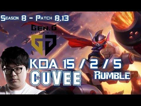 GEN CuVee RUMBLE vs YASUO Top - Patch 8.13 KR Ranked