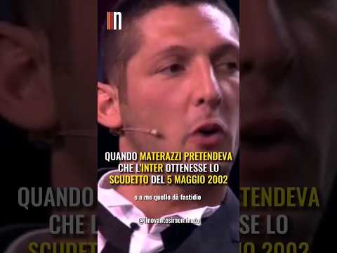 5 MAGGIO: MATERAZZI ACCUSA la JUVENTUS #Shorts