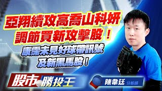 亞翔續攻高喬山科妍調節買新攻擊股 ! 康霈未見好球帶訊號及新黑馬股 ! #科妍 #喬山 #亞翔 #南亞 #康霈 (圖)