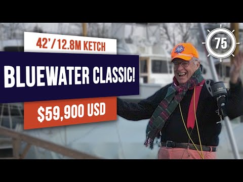 $59,900 USD  Beautiful Macintosh Ketch Sailboat for sale EP 75 #sailboatforsale #sailboattour