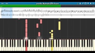 "The Rising Sun" Shinsuke Nakamura WWE Theme - Piano (Synthesia)